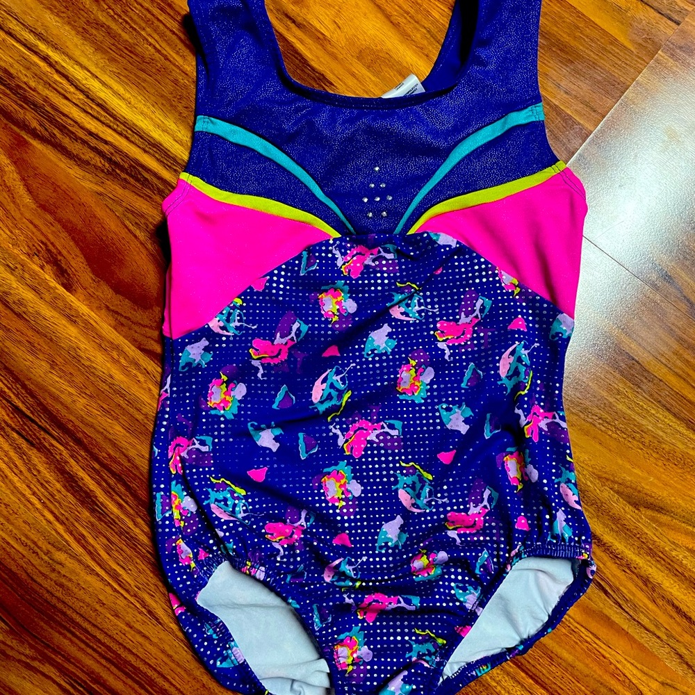 Danceskin Freestyle 1-Piece Blue/Purple/Pink/Indigo Gymnastics Leotard Size10/12
